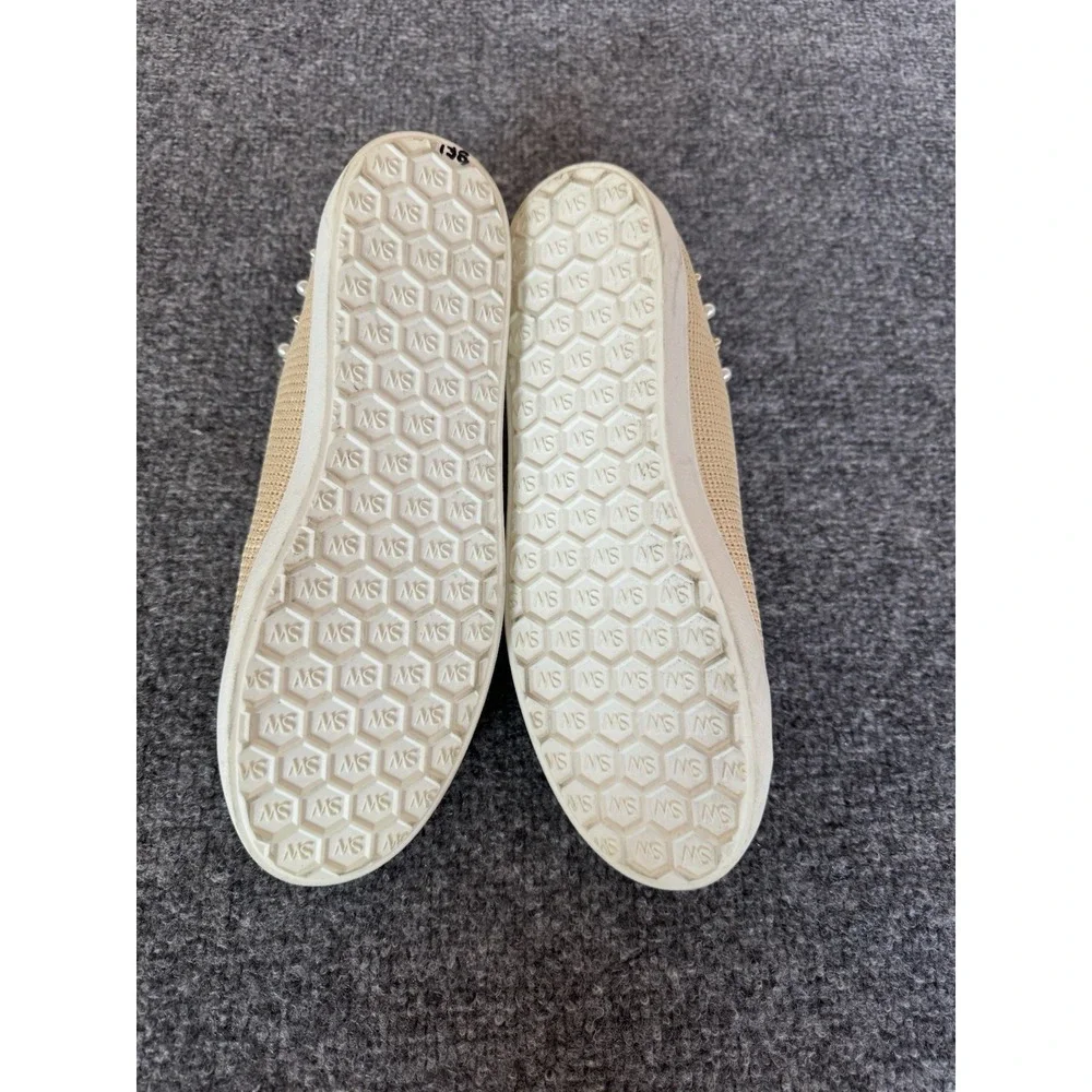 STUART WEITZMAN NATURAL/TAN VERSATILE EMBELLISHED PLATFORM SNEAKERS/MULES SZ‎ 7